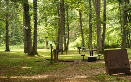 Picnic area at Pruitt info center